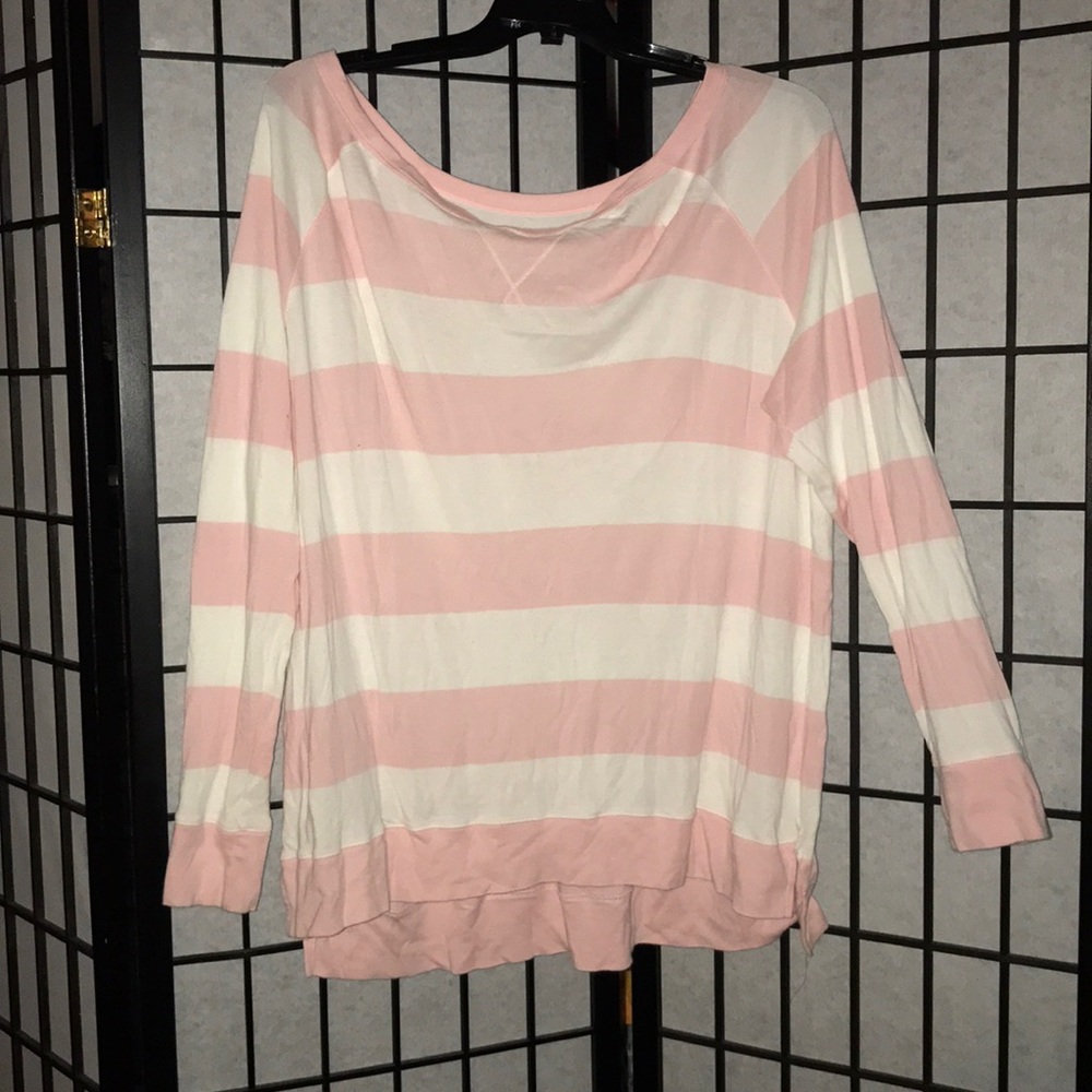 Light Weight Baby Pink and white Sweater